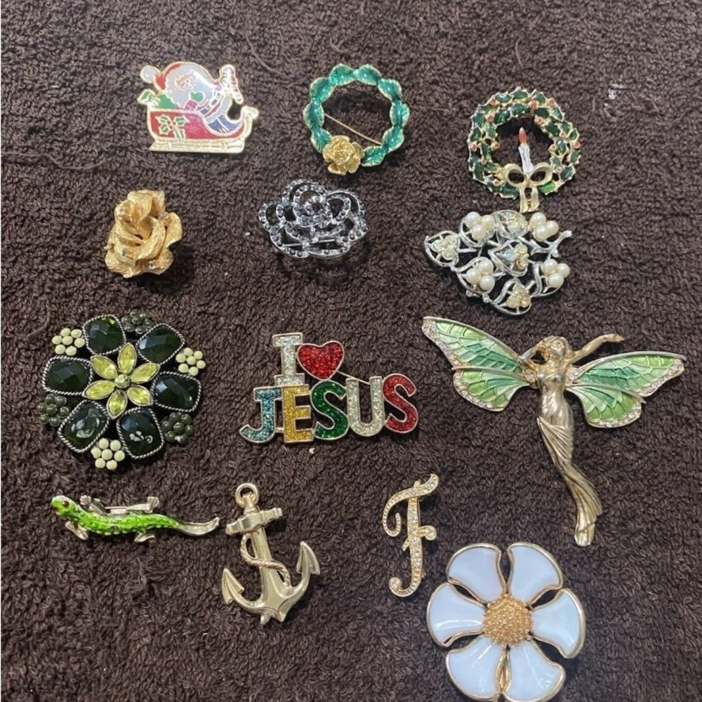 Assorted Decorative Brooch Set - image 1